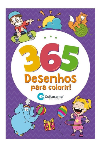 Livro Para Colorir Infantil 365 Desenhos Menino E Menina
