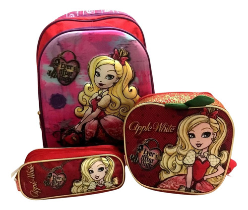 Kit Ever After High Sestini : Mochila + Lancheira + Estojo