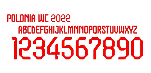 Tipografia Vector Polonia Wc 2022