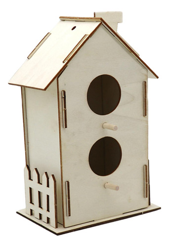 Casa Para Pájaros De Madera, Casita Para 19cmx12cmx8cm