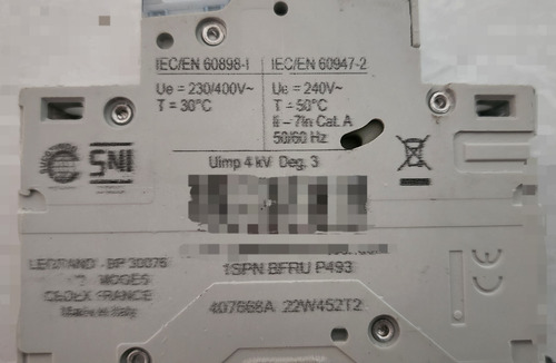 Interruptor Automatico 1p 10a 10ka Curv C Ref 407668 Legrand