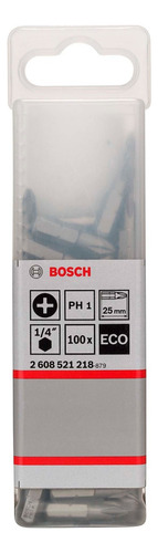 Bosch Punta Phillips 1x25mm 100 Unidades Caja Plastica
