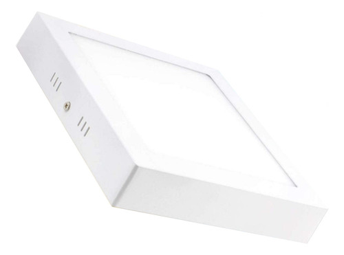 Plafon Led Cuadrado Aplicar 12w Panel Blanco Calido Nb