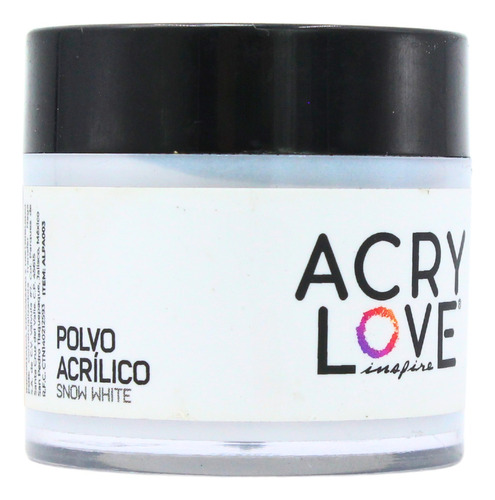 Polvos Acrílicos Básicos 1 Oz Para Uñas Acrílicas. Acry Love Color Snow White