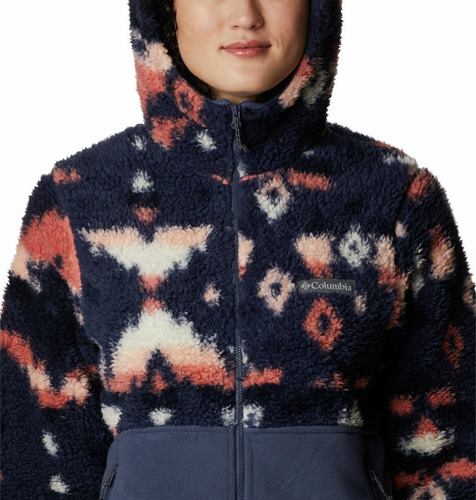 Casaca Columbia Winter Pass Sherpa Hooded Full Zip Azul
