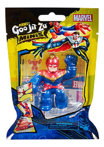 Boneco Elástico Que Estica Capitã Marvel - Goo Jit Zu