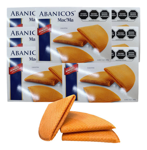 Abanicos Galletas Wafer 7 Cajas De 245g Mac Ma