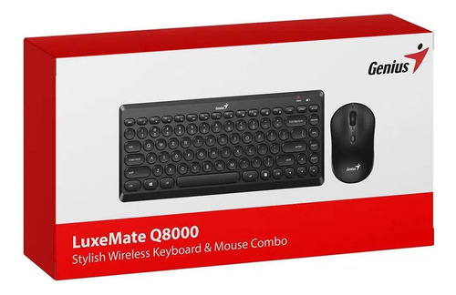 Combo Genius Luxemate Q8000 Inalambrico / Teclado Español 