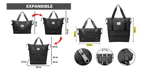 Mochila Bolso Impermeable Extensible 3 En 1 Para Viajes Lila