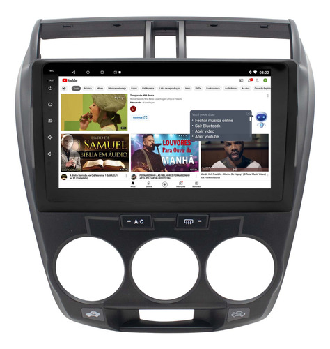 Multimidia Honda City 09/14 9p Android Carplay 2gb 32gb Voz