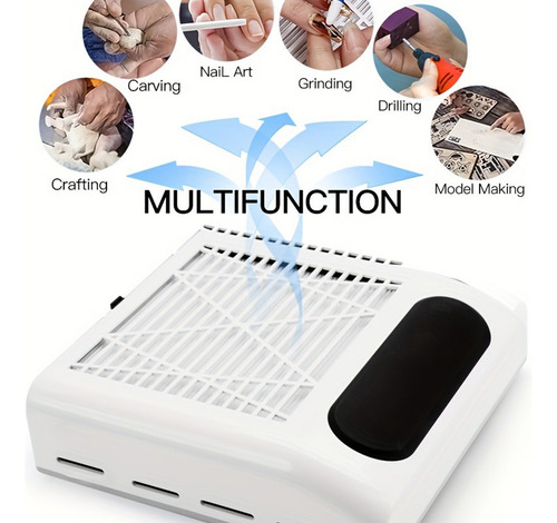 Colector De Polvo De Uñas, 80 W, Aspiración Eléctrica, Polvo