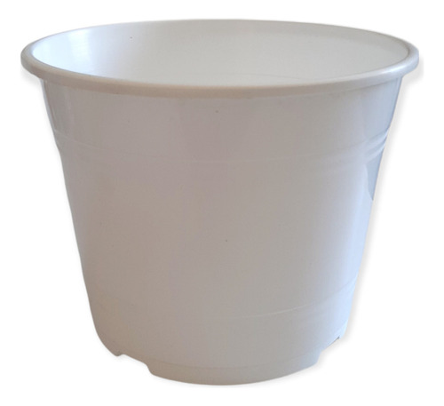 Maceta Plástico T.a Plastic Rocio N24 + Plato N22 X 1u Blanco