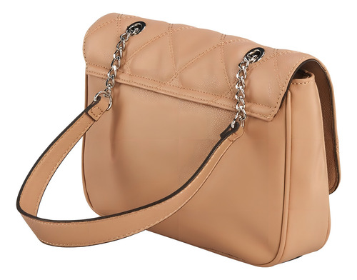 Bolsa Guess Window Rock Crossbody Color Marrón Para Mujer Acabado de los herrajes Niquel Color Marrón claro Diseño de la tela Rayado
