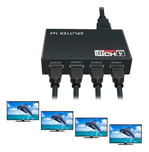 Divisor de cable Hdmi 1x4, divisor 3D Full Hd 1.4