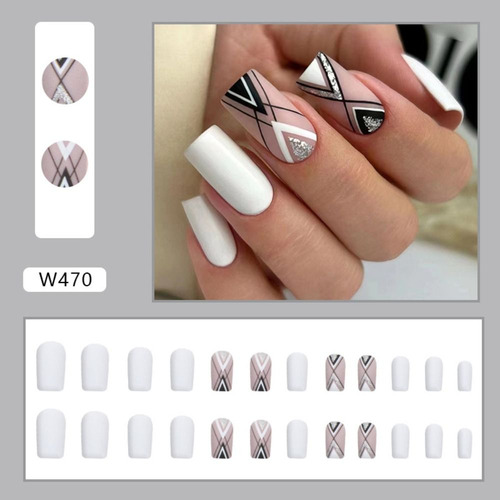 Unhas Postiças, Compridas E Quadradas, Pontas De Unhas Franc