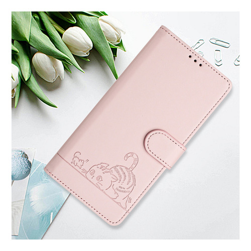 ~#~ Bonita Funda De Piel De Gato Para Samsung Galaxy S24