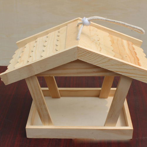 Alimentador De Pájaros De Madera Fácil De Llenar El