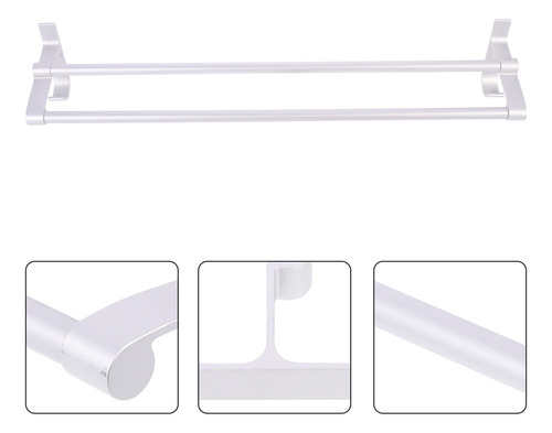 Colgador De Toallas De Baño Con Doble Varilla Multifunción