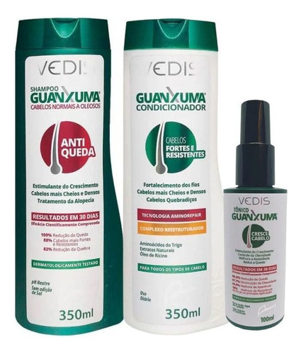  Kit Guanxuma Shampoo Condicionador E Tônico Vedis