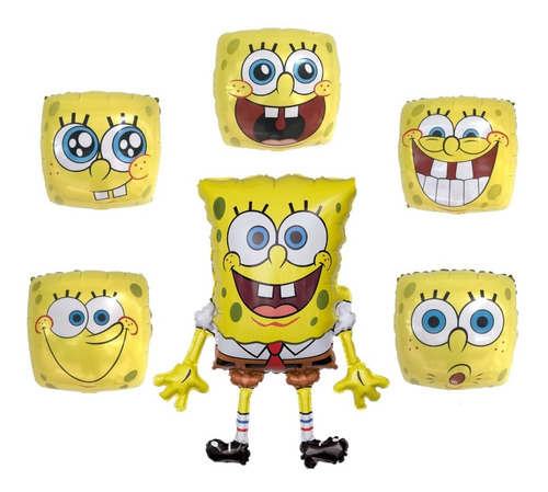 Globos Bob Esponja X 6 Piezas