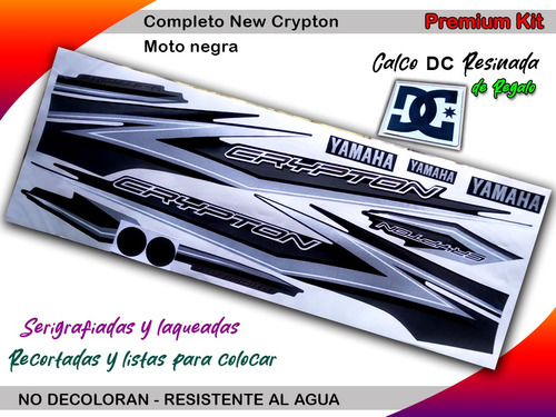 Set Calcos Yamaha New Crypton - Negra