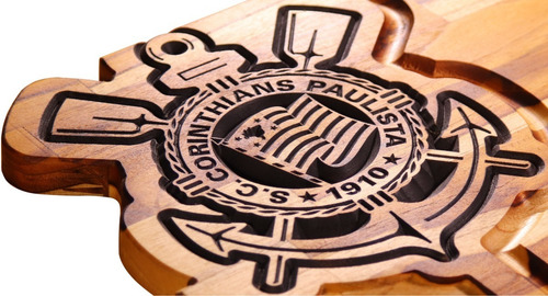 Imagem 4 de 5 de Tabua Carne Churrasco Madeira Corinthians Personalizada Nome