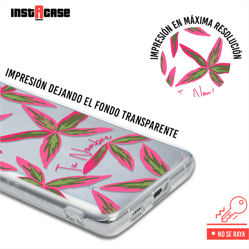 Funda Para Xiaomi Hojas Flores Para Mujer Con Tu Nombre