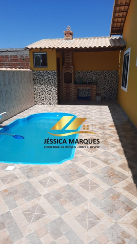 Imagem 2 de 12 de Casa 2 Quartos, Área Gourmet E Piscina Em Unamar - Cf 76.5
