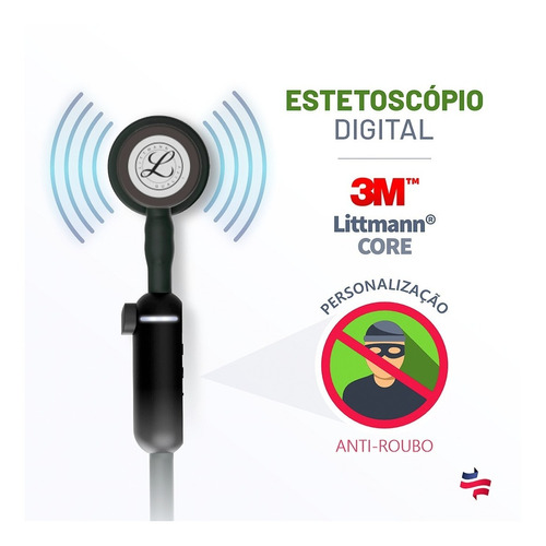 Esteto Digital Core Littmann+nome Gravado Para Evitar Roubo 