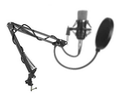 Pedestal Suporte Mesa Articulado Microfone Studio Rádio