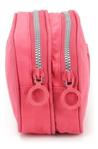 Estojo Escolar Duplo Up4you Rosa Salmao