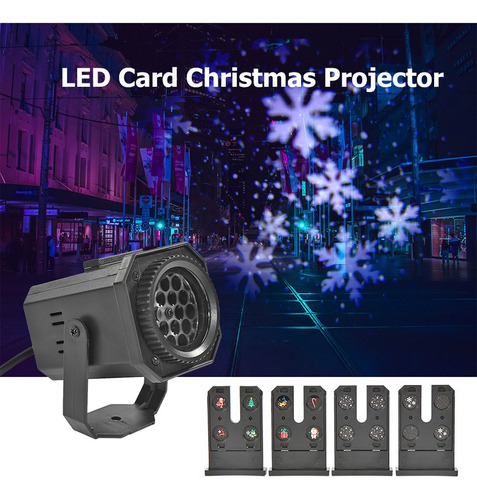 4 Patrón De Navidad Led Copo De Nieve Proyector De Luz Láser