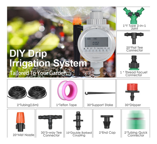 Kit Riego Automático Plantas 30m