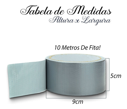 Fita Silver Tape Adesiva Multiuso 48mm X 10m Kit 6 Unidades