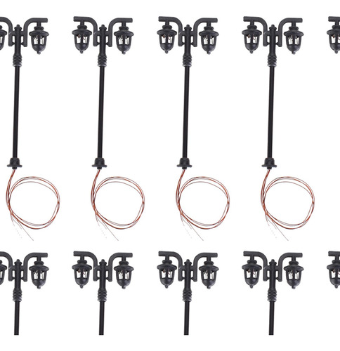 10 Uds 1:100 Luces Led De Calle Mini Poste De Linterna De De
