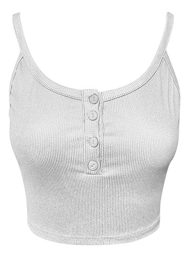 Chaleco Sin Mangas Con Botones De Yoga Deportivo Con Cuello
