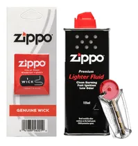 Comprar Pack Bencina Zippo + 6 Piedras Zippo + Mecha Zippo