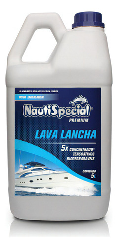 Lava Lancha Neutro Concentrado 100% Biodegradável Shampoo 5l Nautispecial