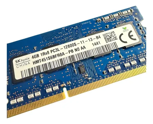 Memoria 4gb Ddr3l 1600mhz Pc3l-12800s 1rx8 Hynix 11-13-b4