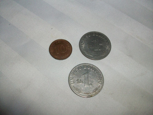 Moneda Lote Antiguo Coleccion/bolivia Descontinuado 73/74/74