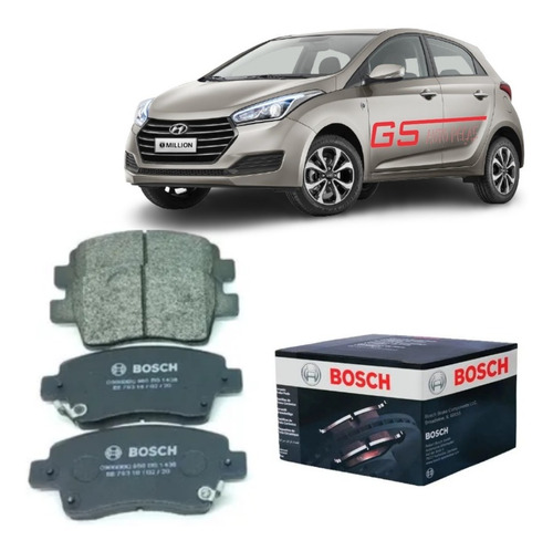 Pastilha De Freio Hb20 1.6 Hyundai Marca Bosch Original