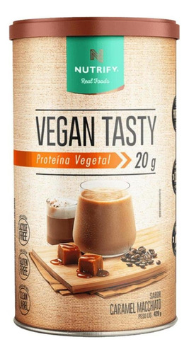 Vegan Tasty Proteina Vegetal 420g Nutrify Sabor Caramel macchiato