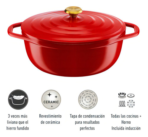 Olla Cocotte Ovalada Air 30x23 cm