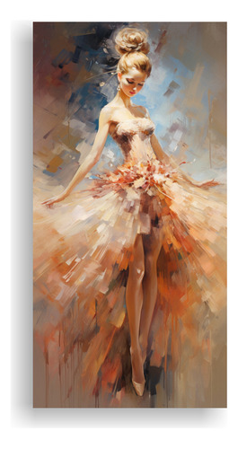 80x40cm Cuadro Decorativo Ballet Ruso Floral Neonoir Amarill