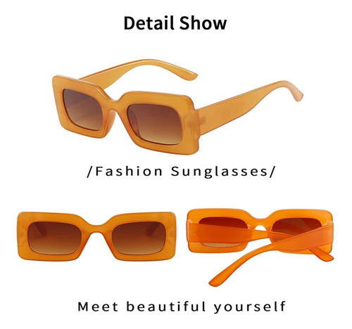 Paquete De 3 Gafas De Sol De Moda Color Caramelo Montura Cua