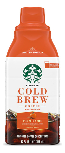 Starbucks Concentrado De Cafe Frio, Especias De Calabaza Con