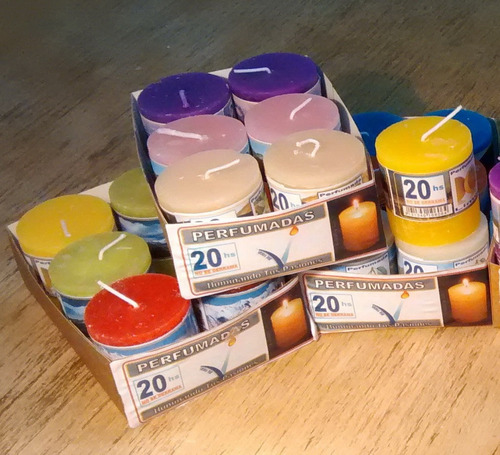 R66p - Pack 6 Velas Redonda Perfumada 6x6 Cm / 20hs