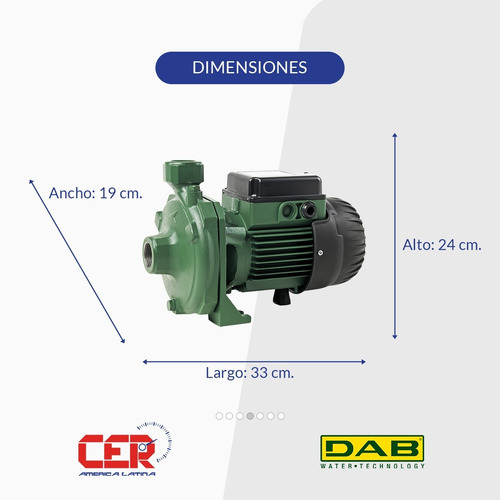 Bomba Centrifuga Dab Eleva Agua 32 Metros 7200 Lts/h 1hp 220