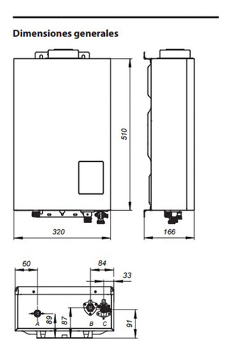 Calefon A Gas 14l Tbf Peisa Y Kit De Instalacion Fv Alarsa
