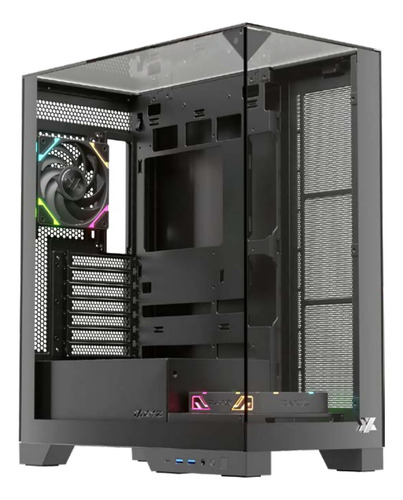 Gabinete Xyz Trifecta 2 Fans Argb Controller 3d Glass Usb C Black